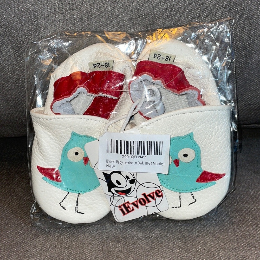 NWT.  Baby Leather slip on soft sole shoes.  18-24 months